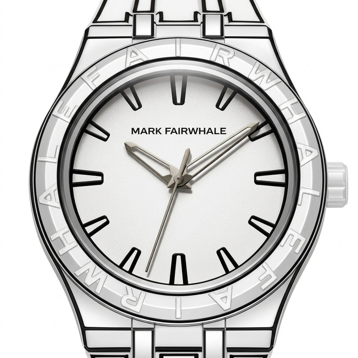 MFW 5110 Mark Fairwhale 5 - White watch on a person&