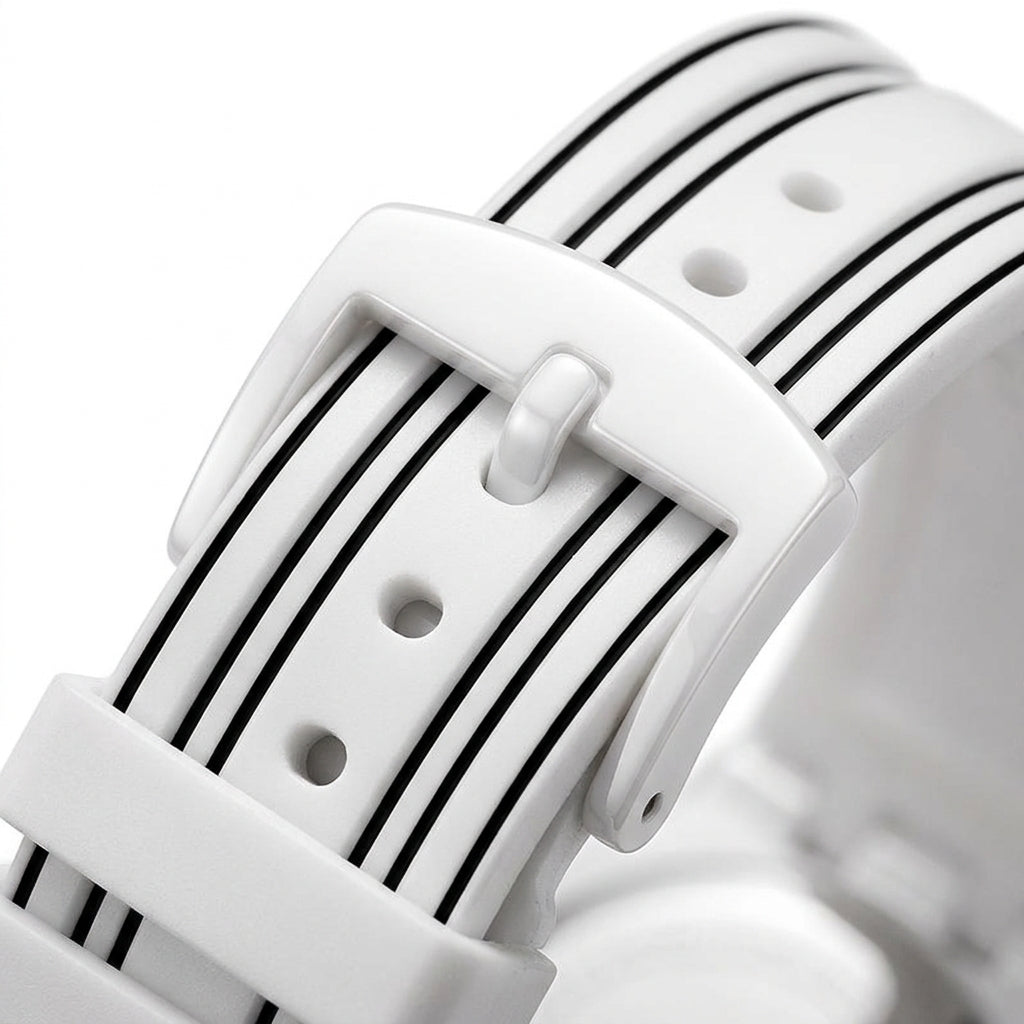 MFW 5110 Mark Fairwhale 5 - Two watches, white and black, stacked