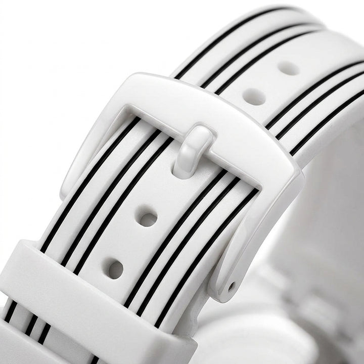 MFW 5110 Mark Fairwhale 5 - Two watches, white and black, stacked