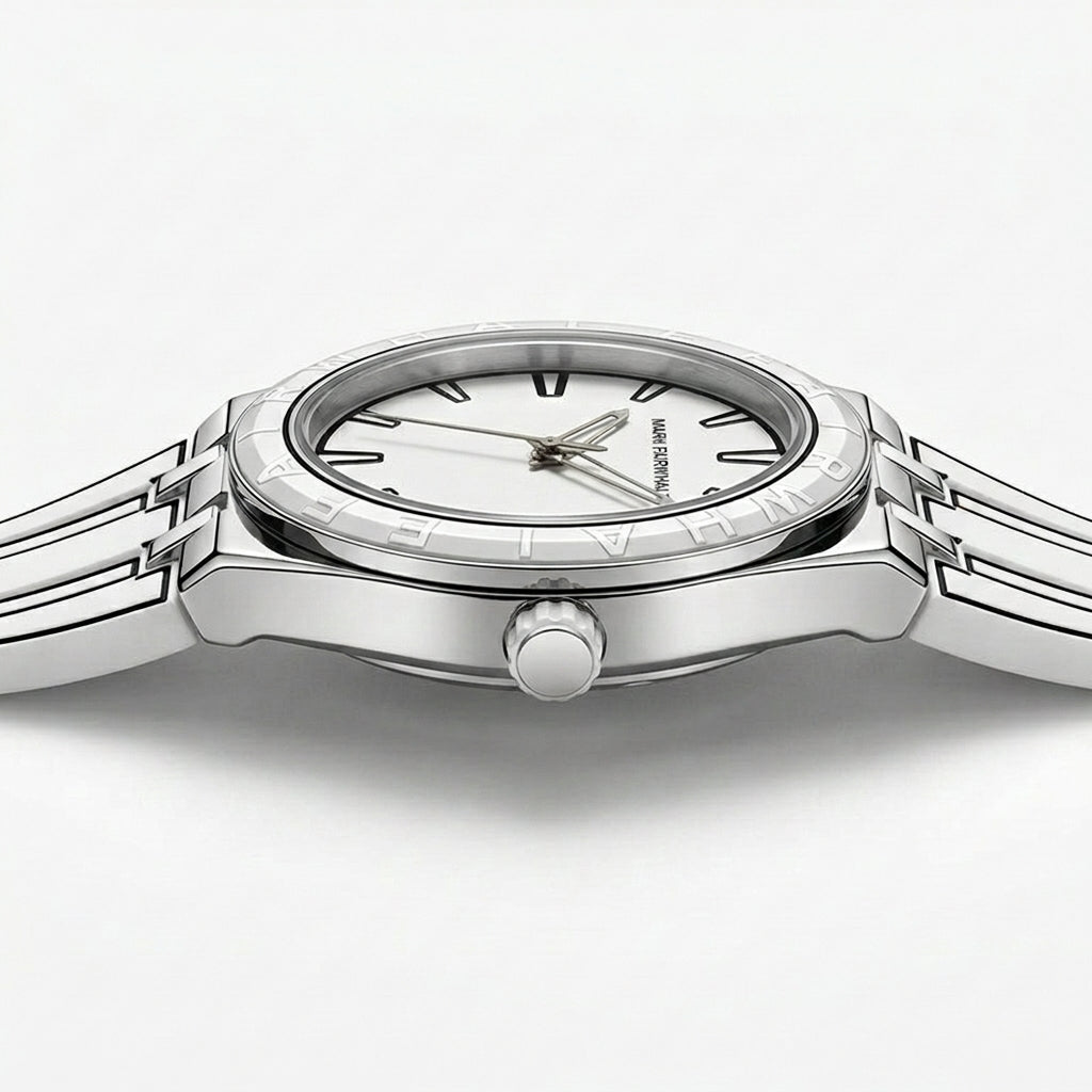 MFW 5110 Mark Fairwhale 5 - Watch with a white strap and a black strap separately