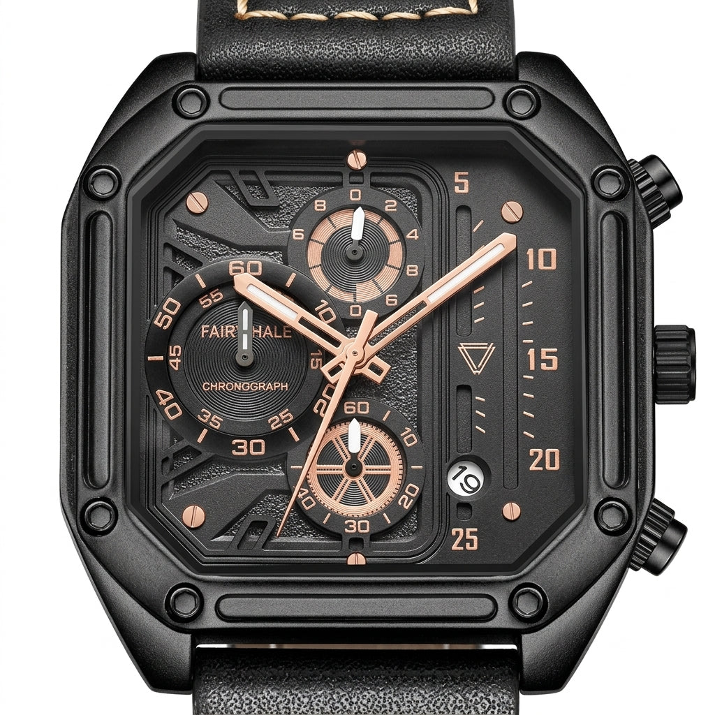 Mark Fairwhale 5570 Men’s - watch dial, luxury, macro, white background