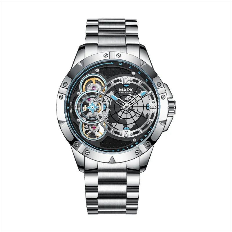  Mark Fairwhale FW-6005 AERIXON men’s skeleton automatic watch with interstellar map dial
