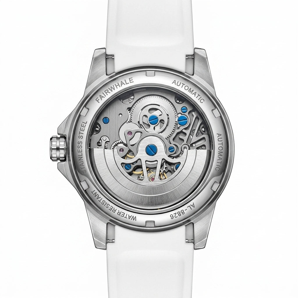 Mark Fairwhale Flying Tou - Watch Case Back, Engraved Details, Studio Shot