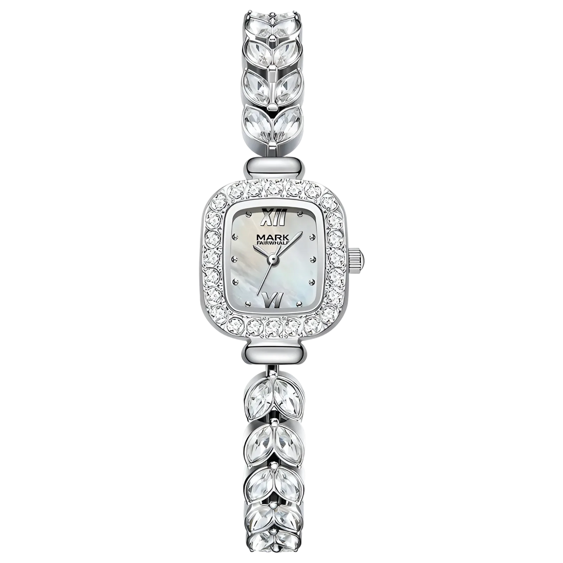 Fairwhale FW-3080 Women’s - Silver, Square, Crystal