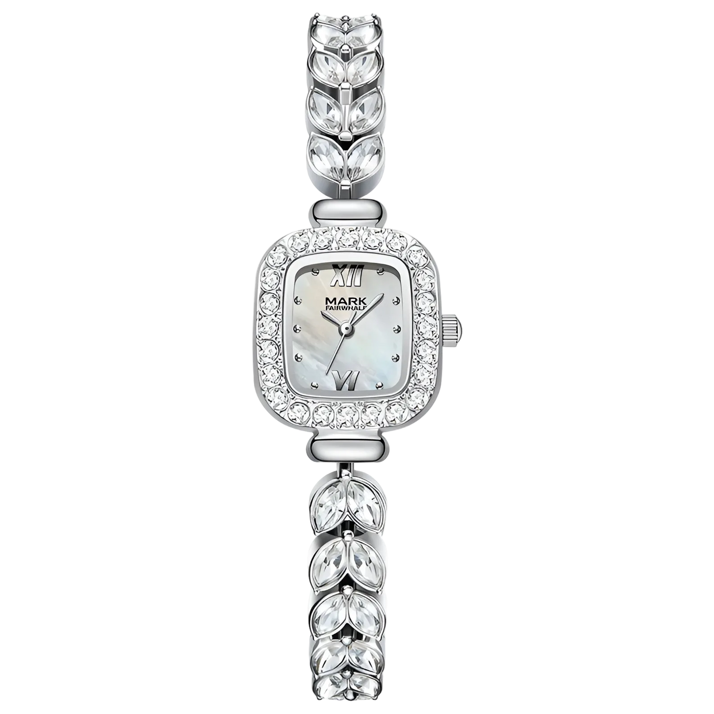 Fairwhale FW-3080 Women’s - Silver, Square, Crystal