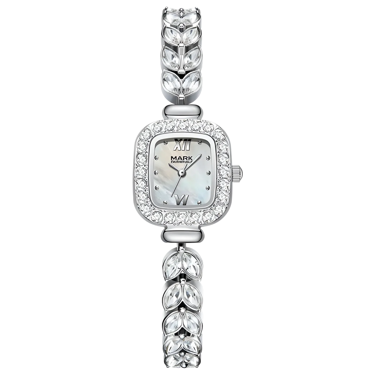 Fairwhale FW-3080 Women’s - Silver, Square, Crystal
