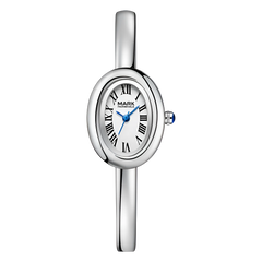 Mark Fairwhale FW 3170 OVALIA women’s quartz watch in silver with oval Roman numeral dial