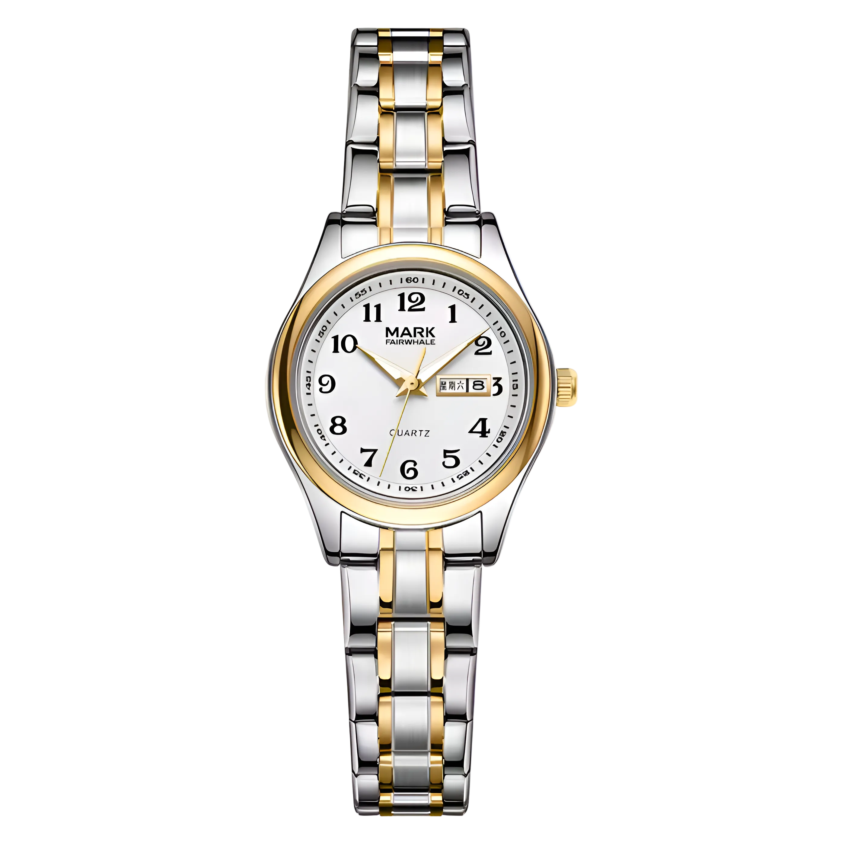 Fairwhale FW-3810 SERENA - Two-tone stainless steel watch with gold accents