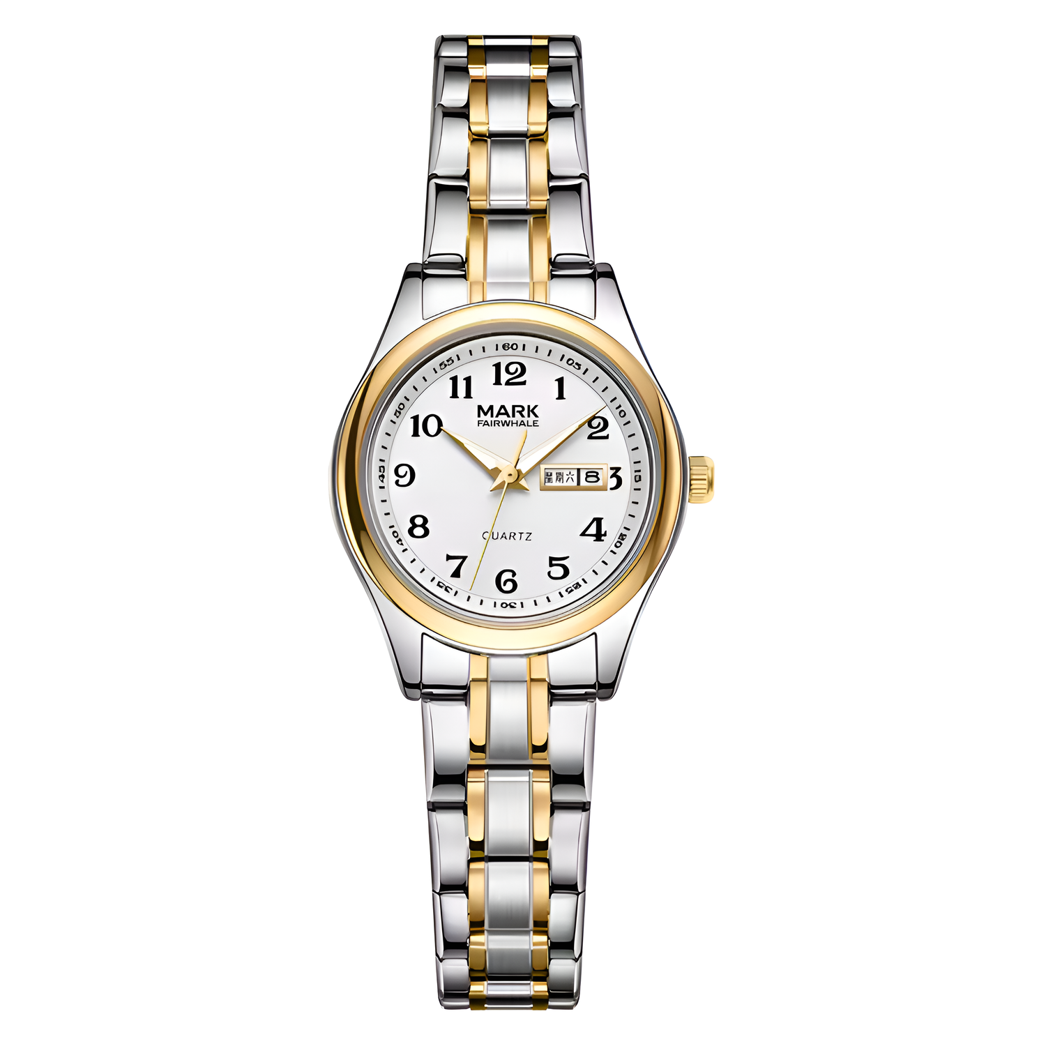 Mark Fairwhale FW-3810 SERENA women’s quartz watch white dial with Arabic numerals and date window