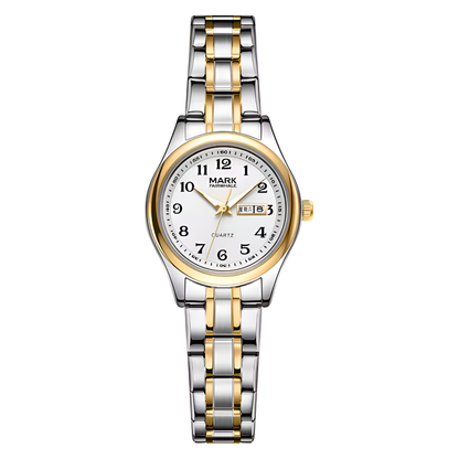 Mark Fairwhale FW-3810 SERENA women’s quartz watch white dial with Arabic numerals and date window