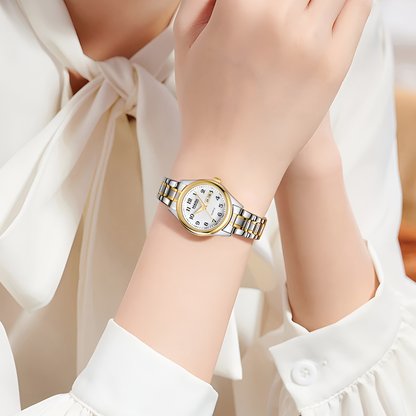 Mark Fairwhale FW-3810 SERENA women’s dress watch styled with modern fashion outfit