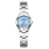 Mark Fairwhale FW 3820 women’s quartz watch with blue dial and stainless steel bracelet, date display