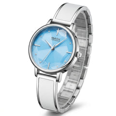 Fairwhale FW-3840 Women’s - Rose gold watch, light blue dial, white strap