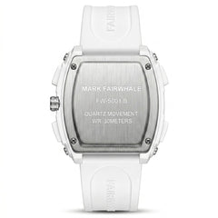 Mark Fairwhale FW-5001 TO - White watch, angled view showcasing dial depth
