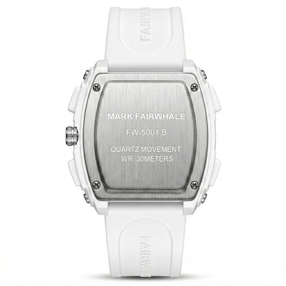 Mark Fairwhale FW-5001 TO - White watch, angled view showcasing dial depth