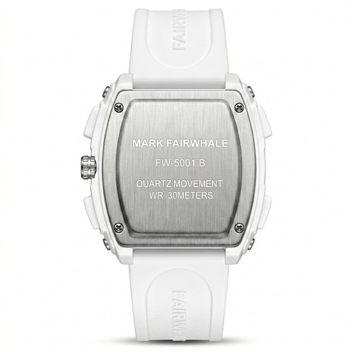 Mark Fairwhale FW-5001 TO - White watch, angled view showcasing dial depth