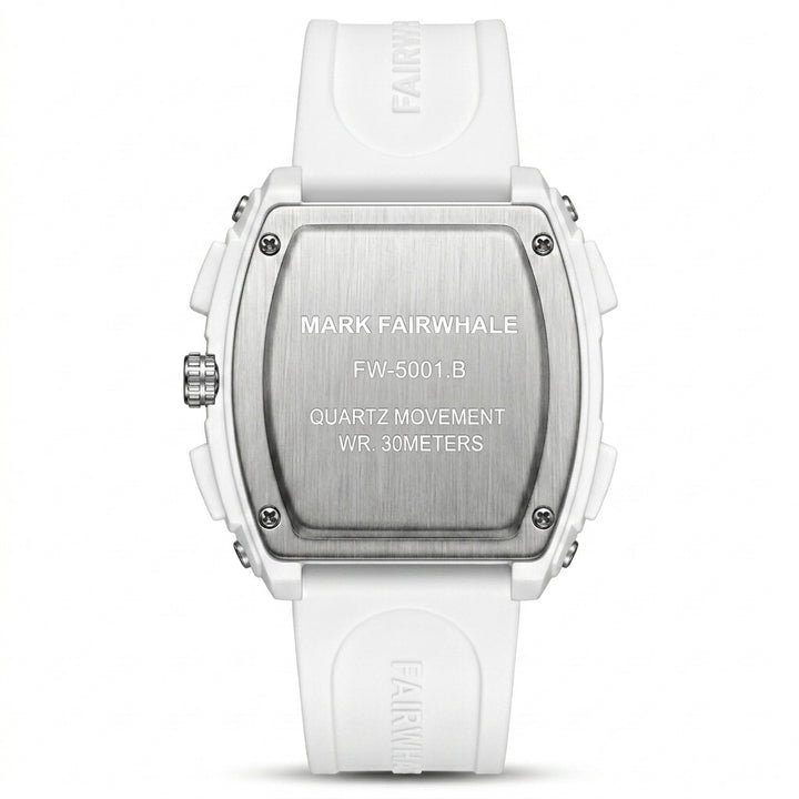 Mark Fairwhale FW-5001 TO - White watch, angled view showcasing dial depth
