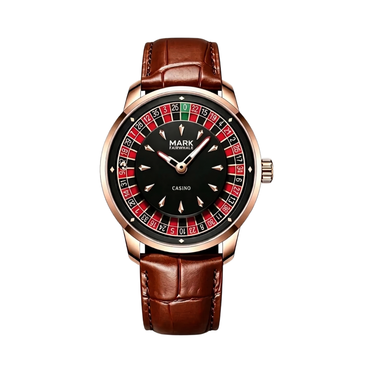 Mark Fairwhale FW-5031 ROULETTE CLASSICO - rose gold brown front view packshot