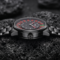 Mark Fairwhale FW-5031 ROULETTE PANTHERA - black case side profile with crown