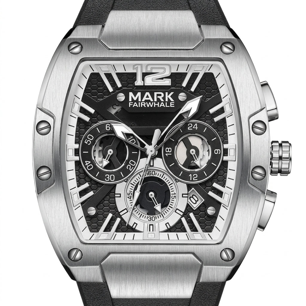 Mark Fairwhale FW-5950 Me - Tonneau chronograph, men's sport, quiet luxury