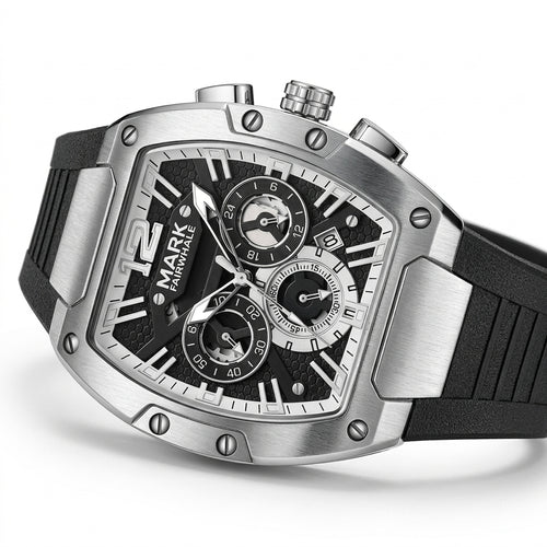 Mark Fairwhale FW-5950 Me - Back view, case engraving, watch strap connection
