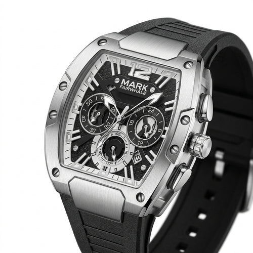Mark Fairwhale FW-5950 Me - Lifestyle shot, casual attire, watch accent