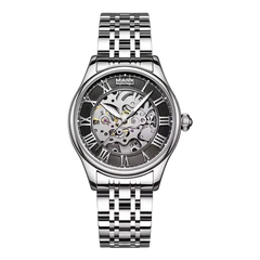 Mark Fairwhale FW-6054 Auto Skeleton Watch - polished gold finish, studio soft lighting, seamless neutral background