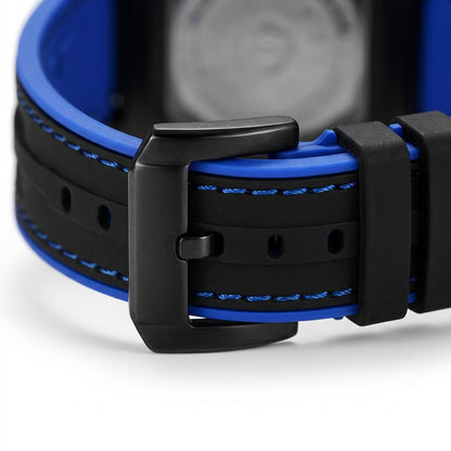 Mark Fairwhale Galaxion Watch - Leather Strap, Metal Buckle, Macro Detail, Luxury