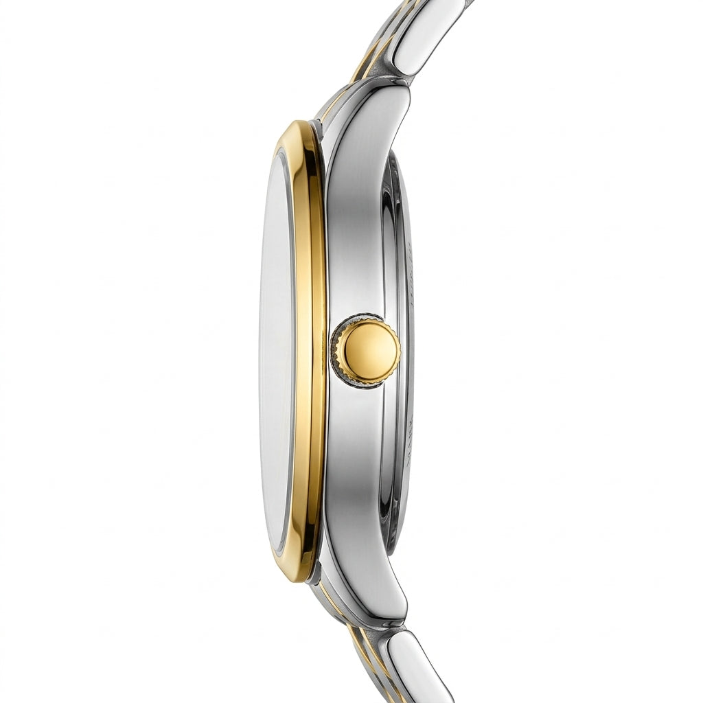 Mark Fairwhale FW-3740 Un - Luxury Watch Side Profile, Metal Edge, White Background