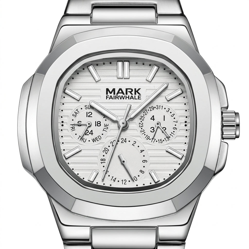Mark Fairwhale FW-5019 Me - Watch Dial, White Background, Luxury