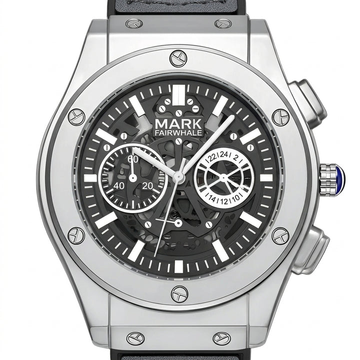 MARK FAIRWHALE FW-5023 Me - Watch Dial, White Background, Macro Shot