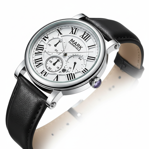 Mark Fairwhale FW-5026 - luxury watch, stainless steel, white dial