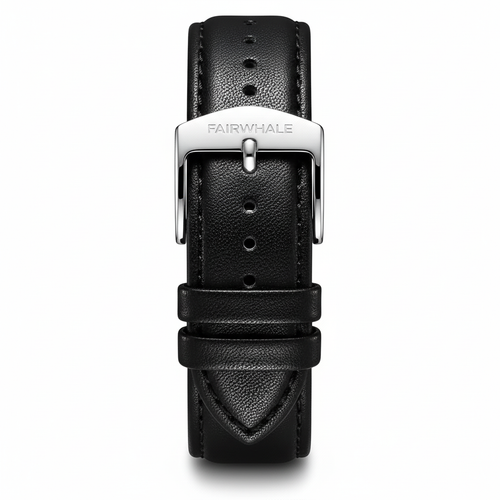 Mark Fairwhale FW-5026 - watch strap macro, luxury detail, white background, close-up