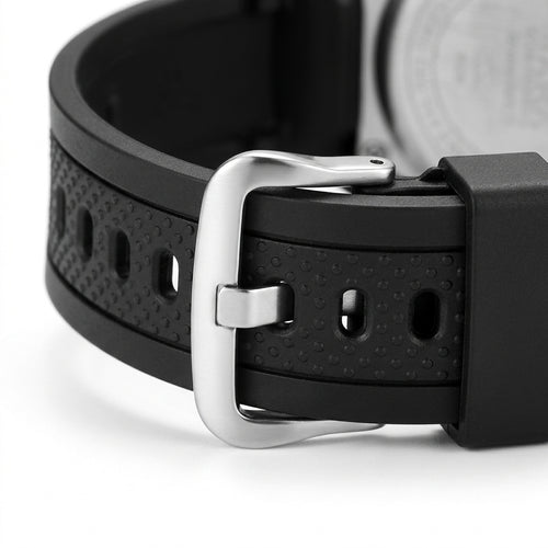 Mark Fairwhale FW-5035 Me - Leather Strap, Metal Buckle, Macro Detail