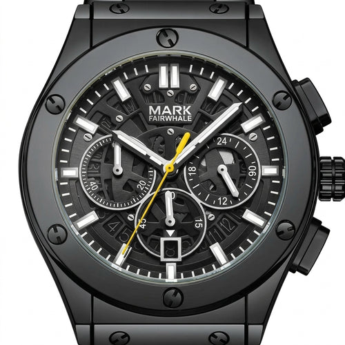 Mark Fairwhale FW-5037 Me - luxury watch dial, macro, white background