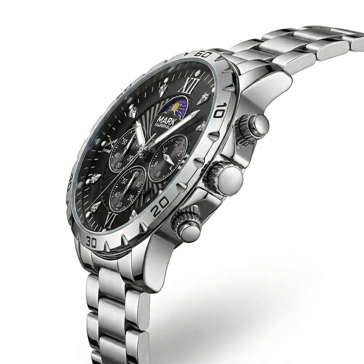 Mark Fairwhale FW-5048 Me - watch detail, button, close-up, luxury