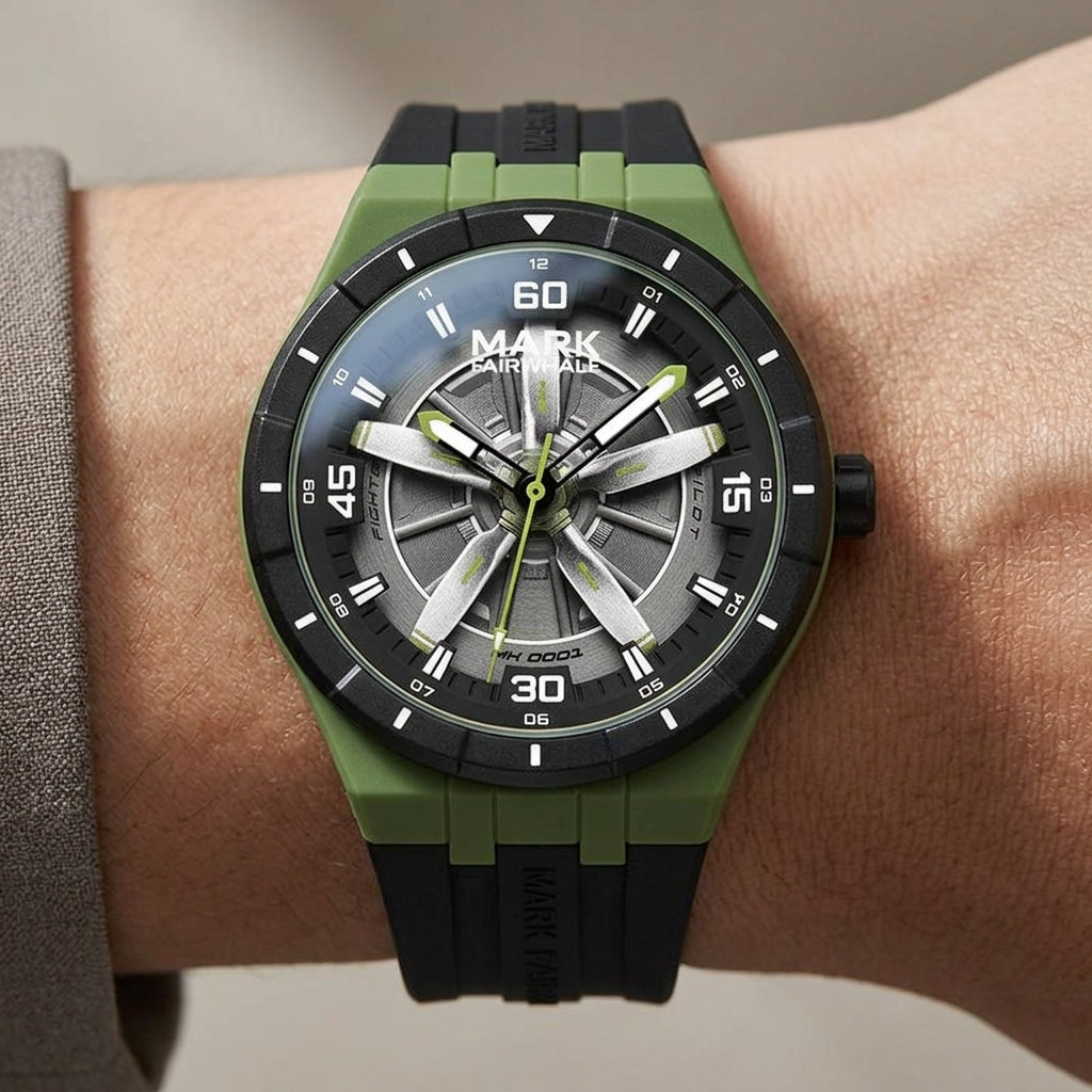 Mark Fairwhale FW-5050 AE - wristshot luxury timepiece details