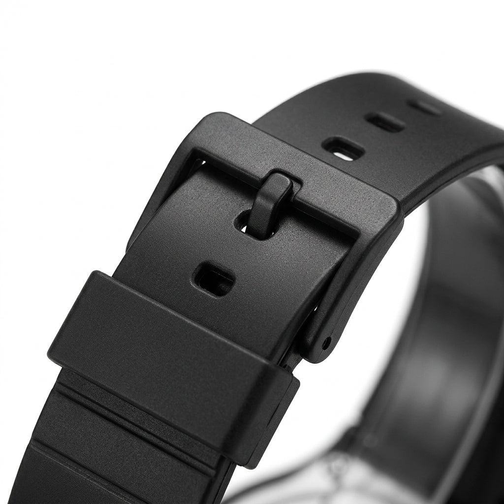 Mark Fairwhale FW-5051 Ra - watch strap buckle macro detail