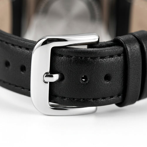 Mark Fairwhale FW-5052 Me - watch strap, buckle, leather, macro