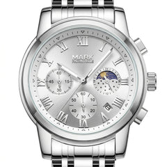 Mark Fairwhale FW-5058 Me - luxury watch dial detail, metal, white background