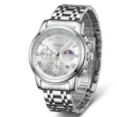 Mark Fairwhale FW-5058 Me - luxury watch, stainless steel, white dial, studio shot