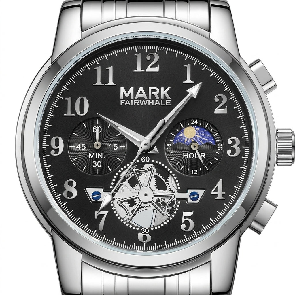 MARK FAIRWHALE FW-5059 Ma - luxury watch dial, macro, white background
