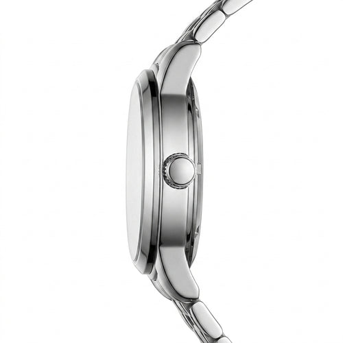 MARK FAIRWHALE FW-5059 Ma - Luxury watch side profile, metal case, white background.