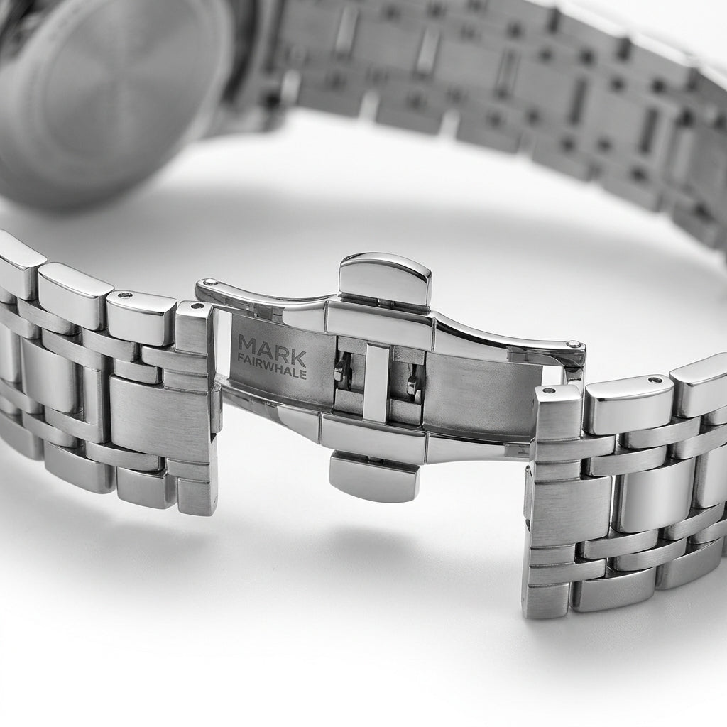 Mark Fairwhale FW-5063 ES - Watch Strap Buckle Macro Close-up