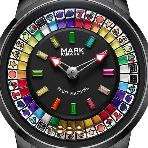 Mark Fairwhale FW-5086 Qu - Macro dial view, luxury detail, crisp, white background