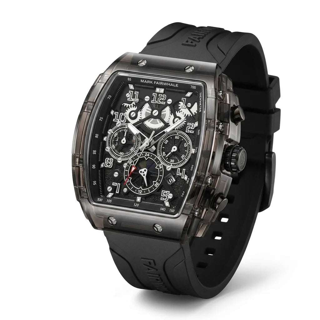 MARK FAIRWHALE FW-5088 Me - luxury stainless steel detailed timepiece