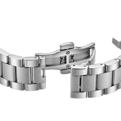 MARK FAIRWHALE FW-5089 St - luxury leather strap, polished metal buckle