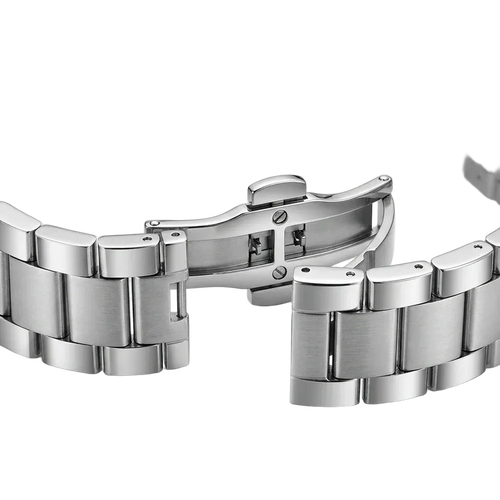 MARK FAIRWHALE FW-5089 St - luxury leather strap, polished metal buckle