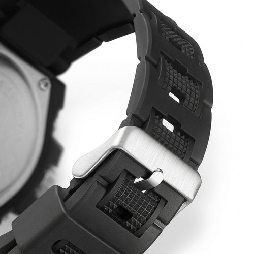 Mark Fairwhale FW-5100 Me - watch strap buckle macro detail