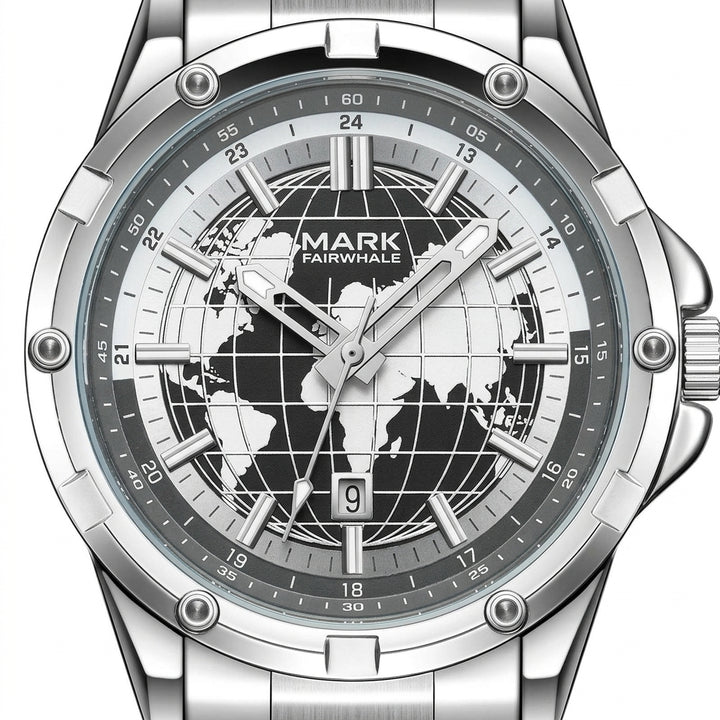 MARK FAIRWHALE FW-5130 CL - luxury watch macro, white background, studio detail